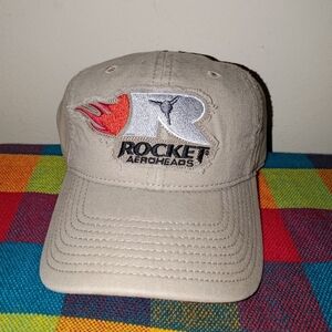 Rocket Aeroheads Stitched Logo Trucker Strapback Hat Cap New